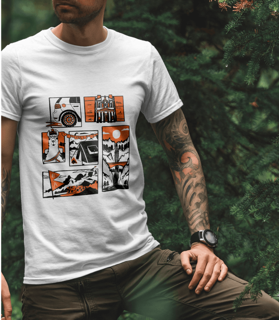 Branded merchandise t-shirt design for Endeavour Adventures by On Poynt Creative