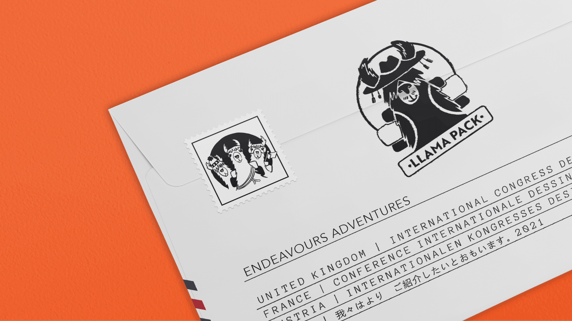 Branded envelope and stationery design for Endeavour Adventures by On Poynt Creative