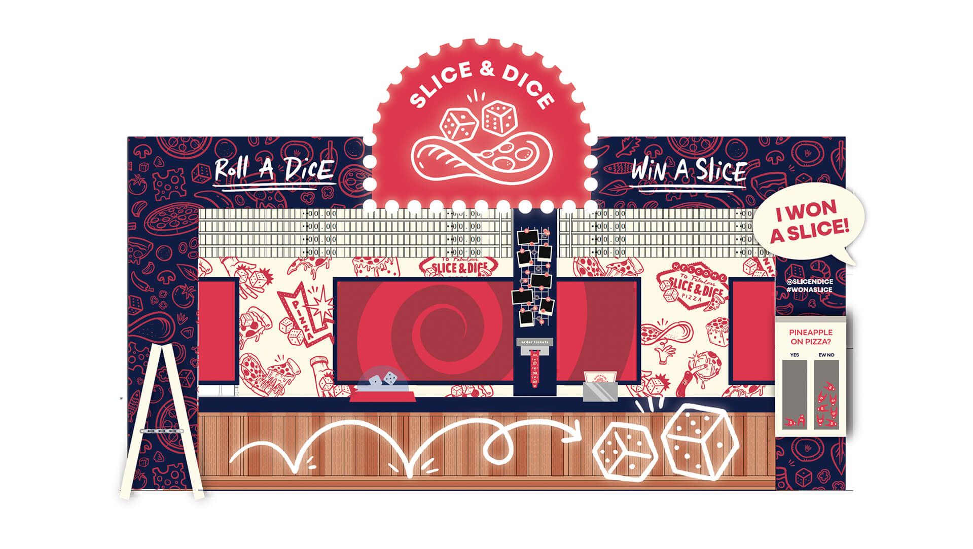 Slice & Dice storefront mockup design, by On Poynt Creative