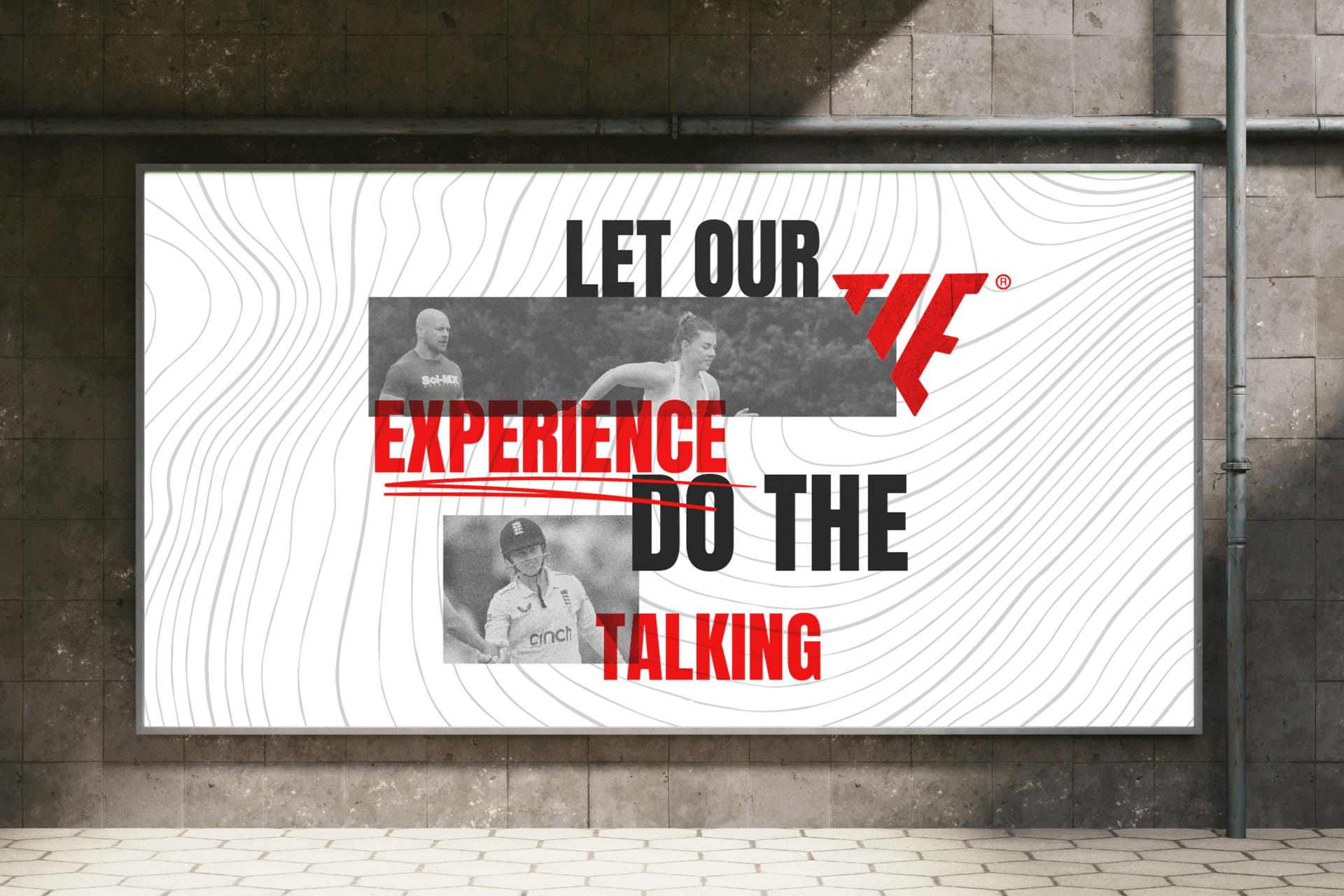 Branded window signage and wall graphic design for The Inside Edge by On Poynt Creative