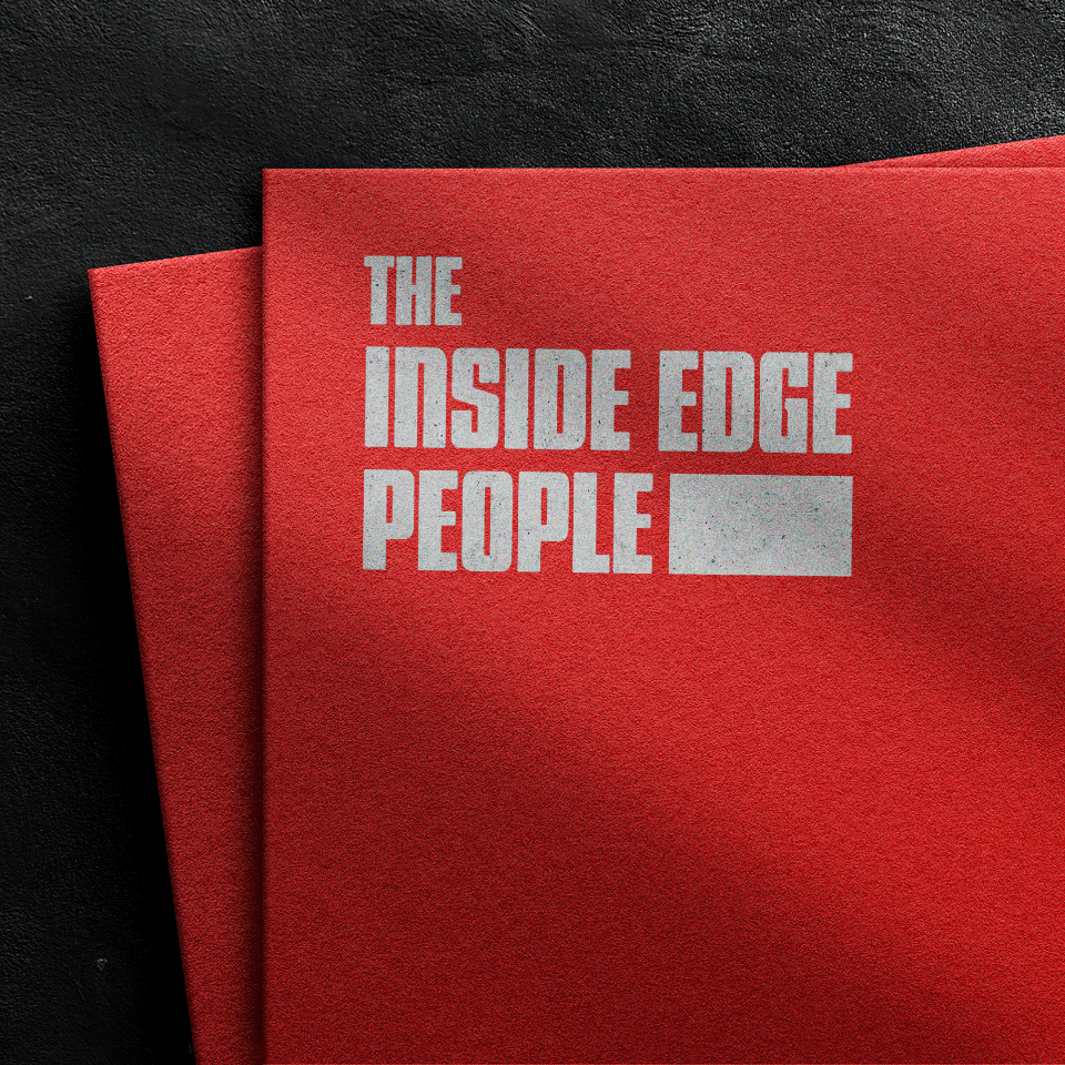 Brochure cover design for The Inside Edge People by On Poynt Creative