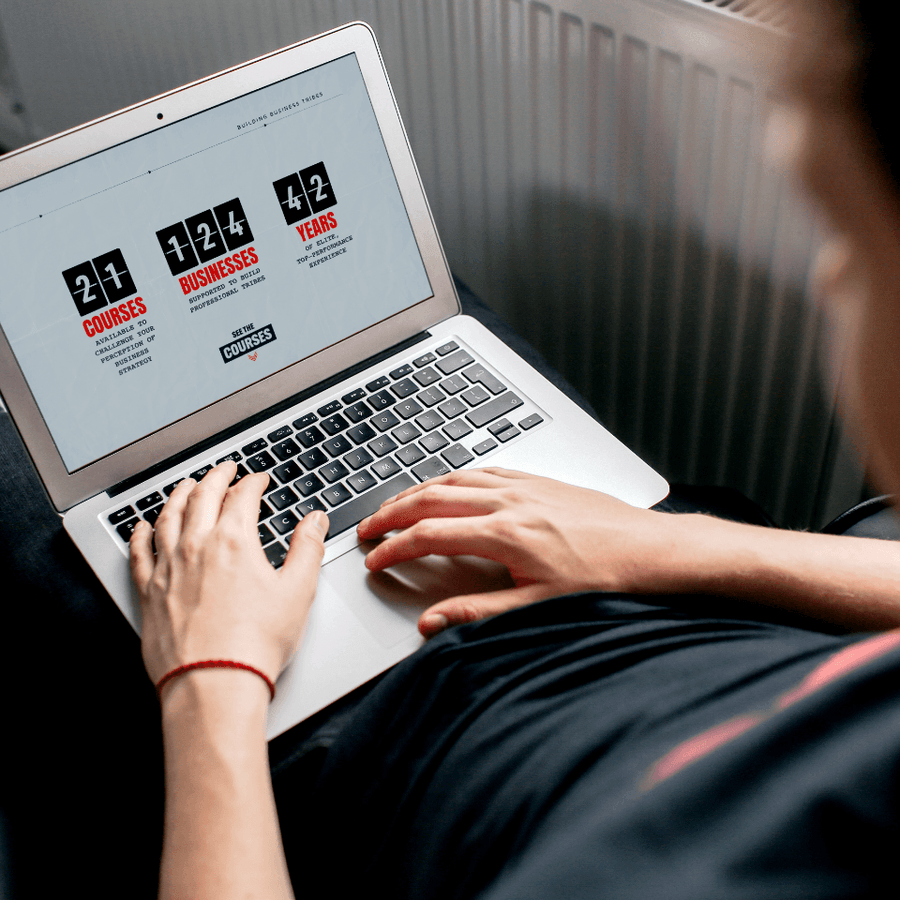 The Inside Edge website design displayed on laptop, web design by On Poynt Creative