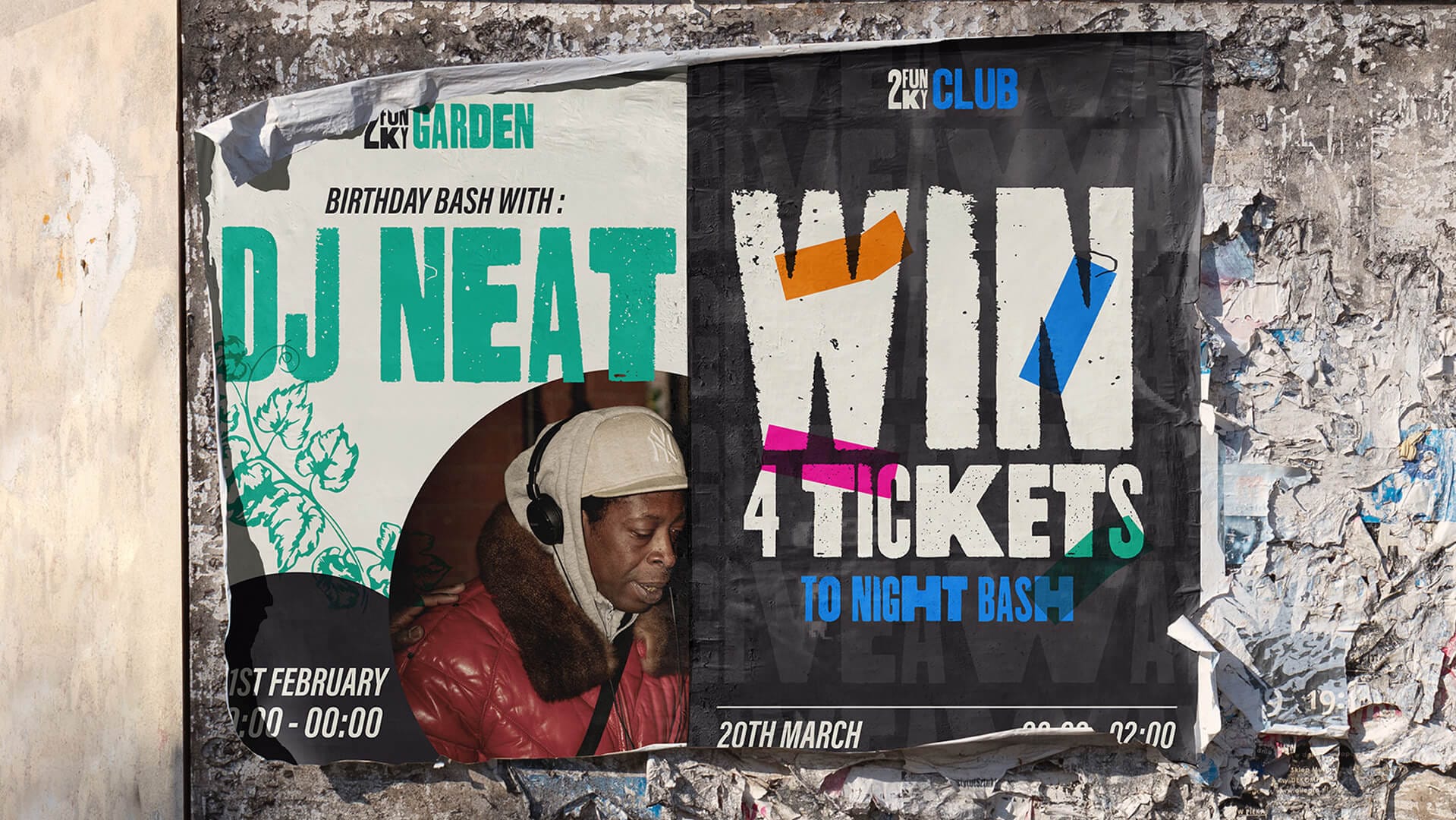2Funky event poster and flyer design by On Poynt Creative
